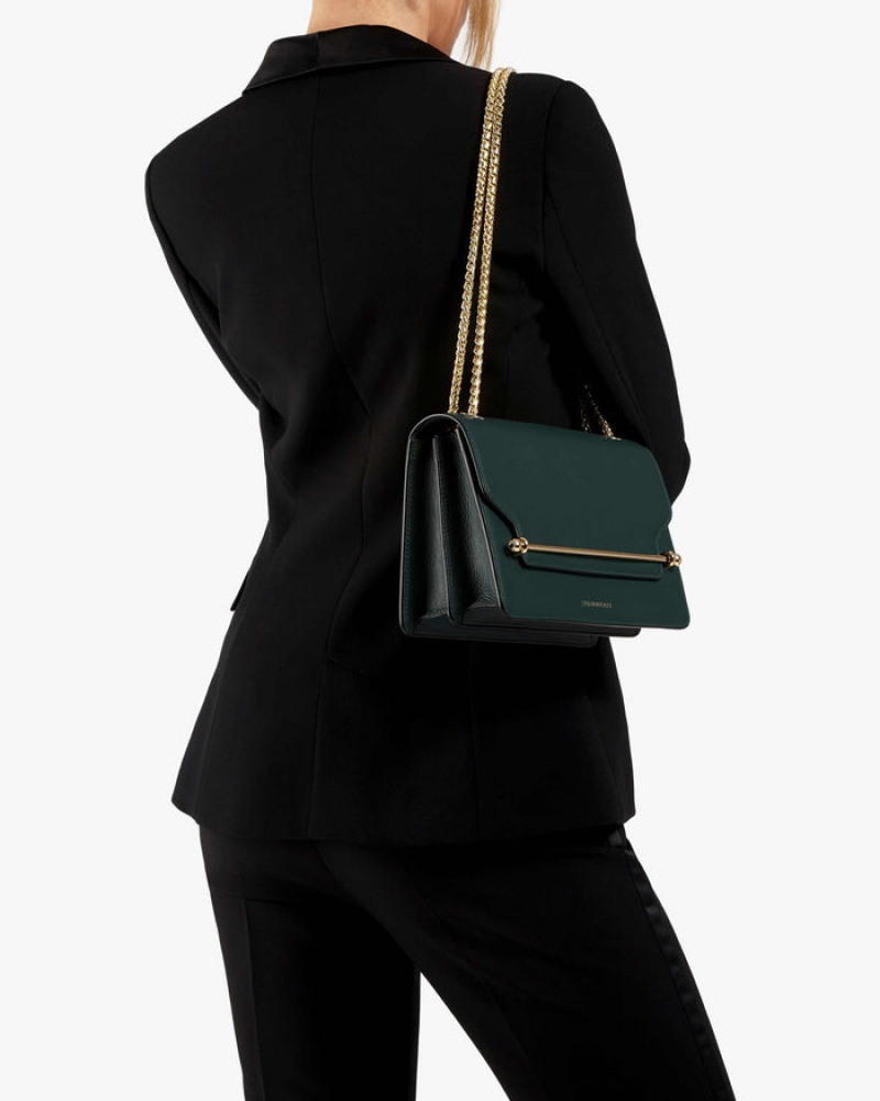 Green Strathberry East/West Shoulder Bag | UK CWBD-08214