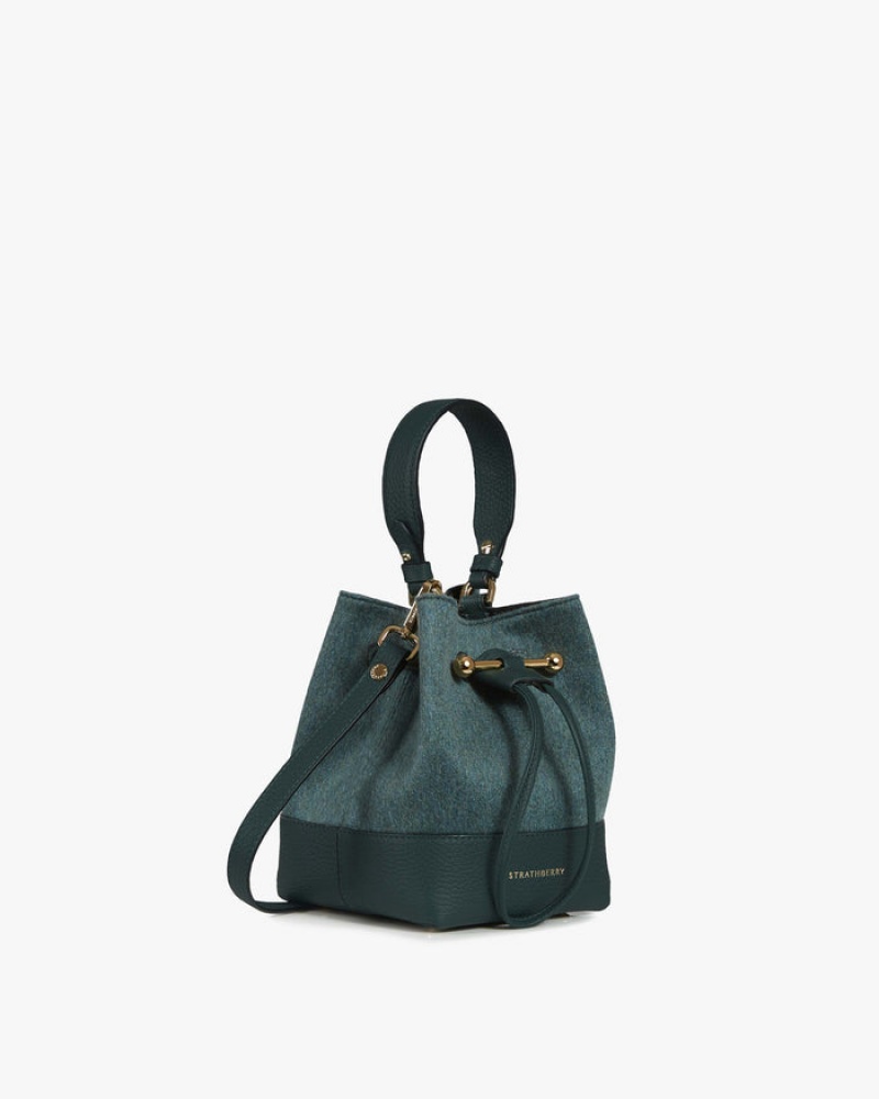 Green Strathberry Lana Osette Cashmere Blend Top Handle Bag | UK PWVI-47803