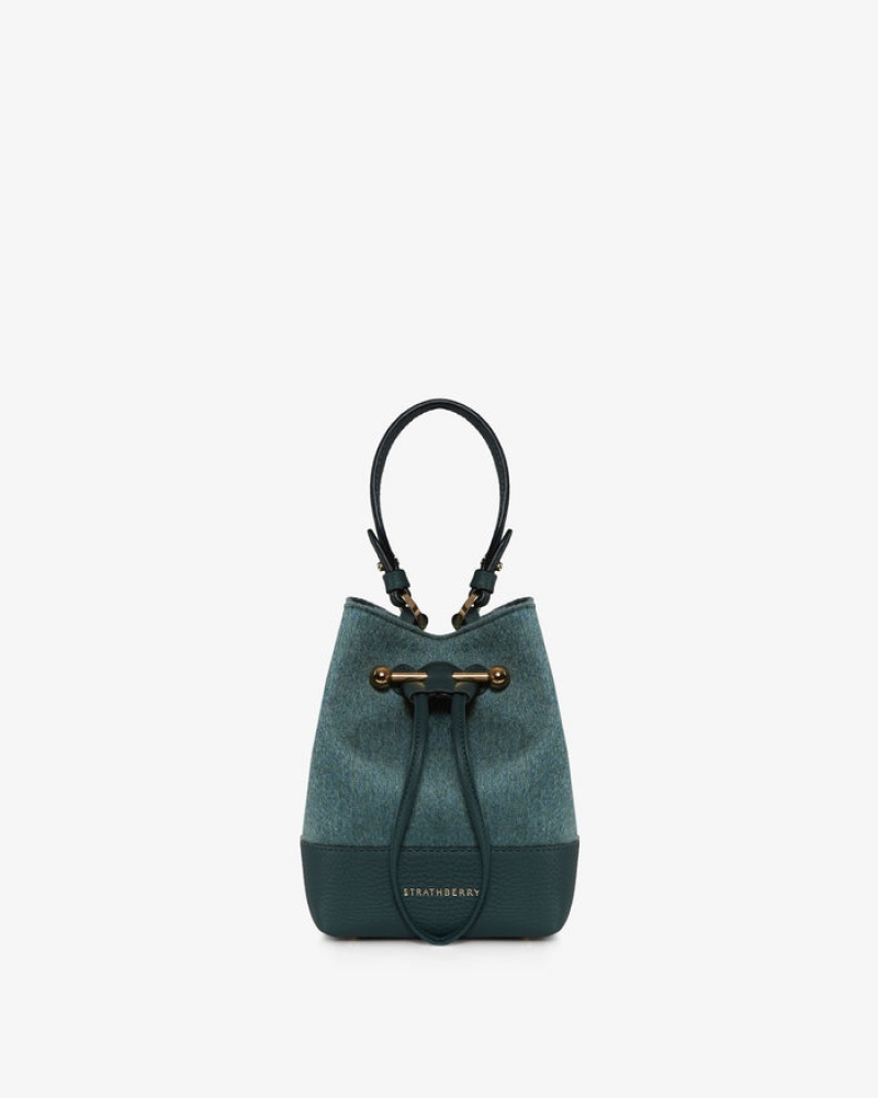 Green Strathberry Lana Osette Cashmere Blend Top Handle Bag | UK PWVI-47803