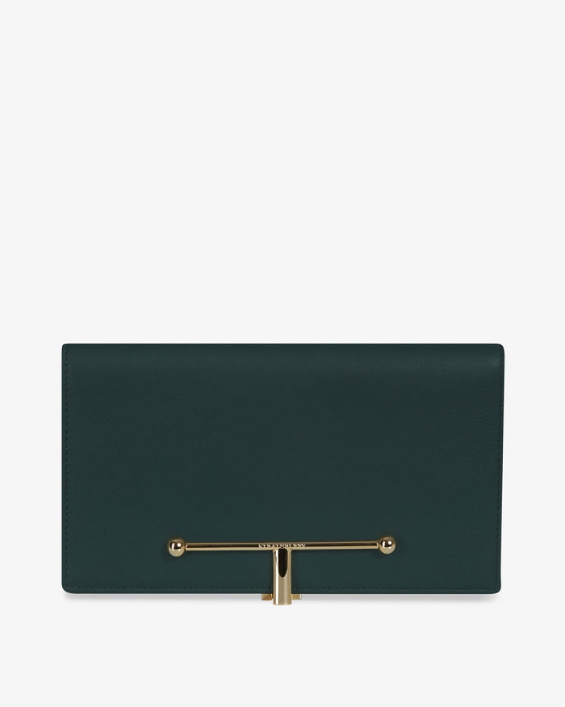 Green Strathberry Large Melville Street Wallet | UK JCXI-69015