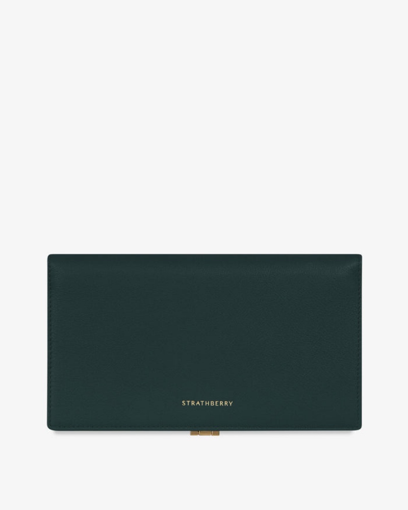 Green Strathberry Large Melville Street Wallet | UK JCXI-69015