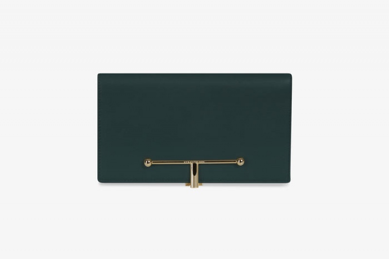 Green Strathberry Large Melville Street Wallet | UK JCXI-69015