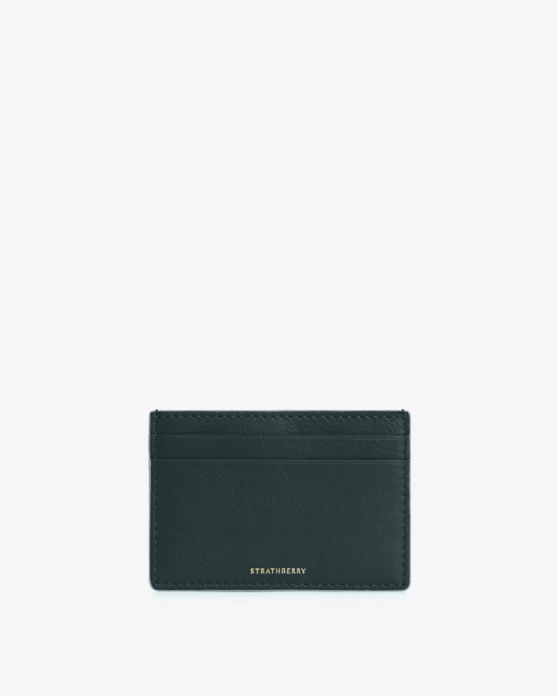 Green Strathberry Leather Card Holder | UK MJGC-19673