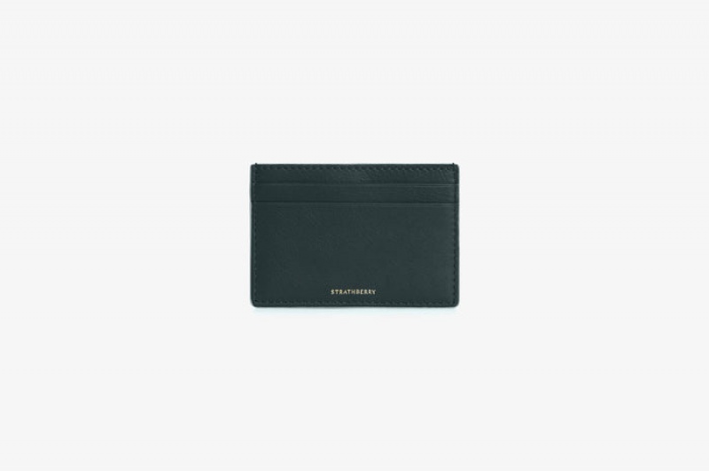 Green Strathberry Leather Card Holder | UK MJGC-19673