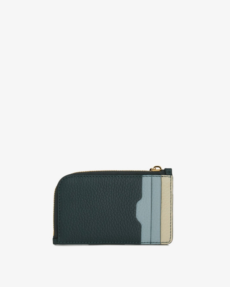 Green Strathberry Princes Street Zip Wallet | UK ZIJY-01638