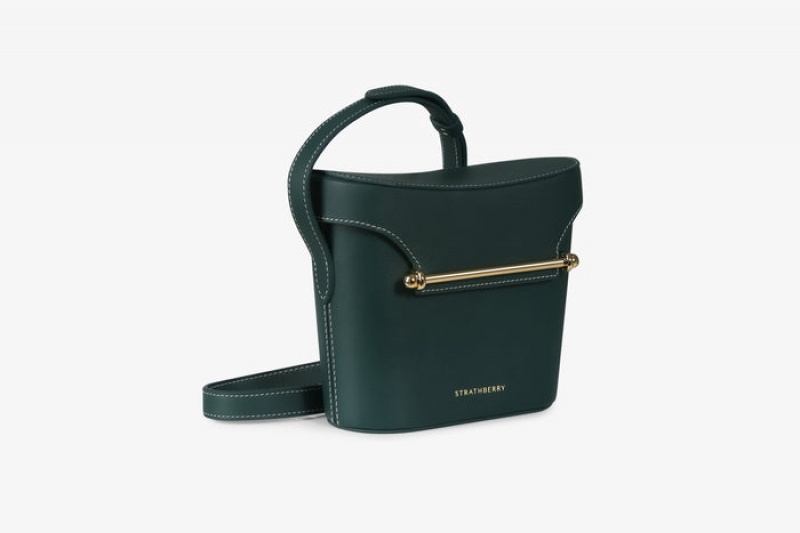 Green Strathberry Safari With Stitch Crossbody Bag | UK BLEV-15769