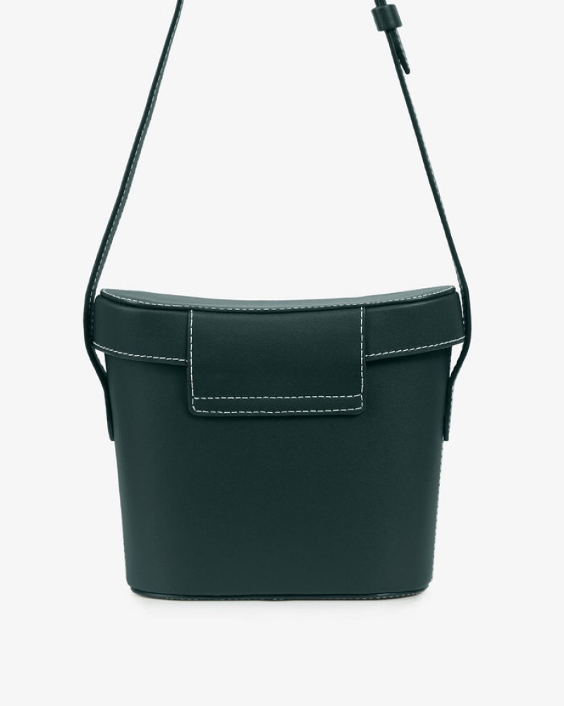 Green Strathberry Safari With Stitch Shoulder Bag | UK CSDT-14607