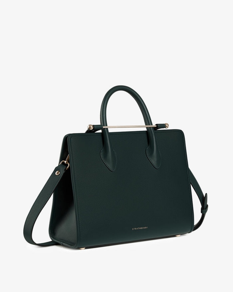 Green Strathberry The Midi Tote Crossbody Bag | UK YHJX-45301