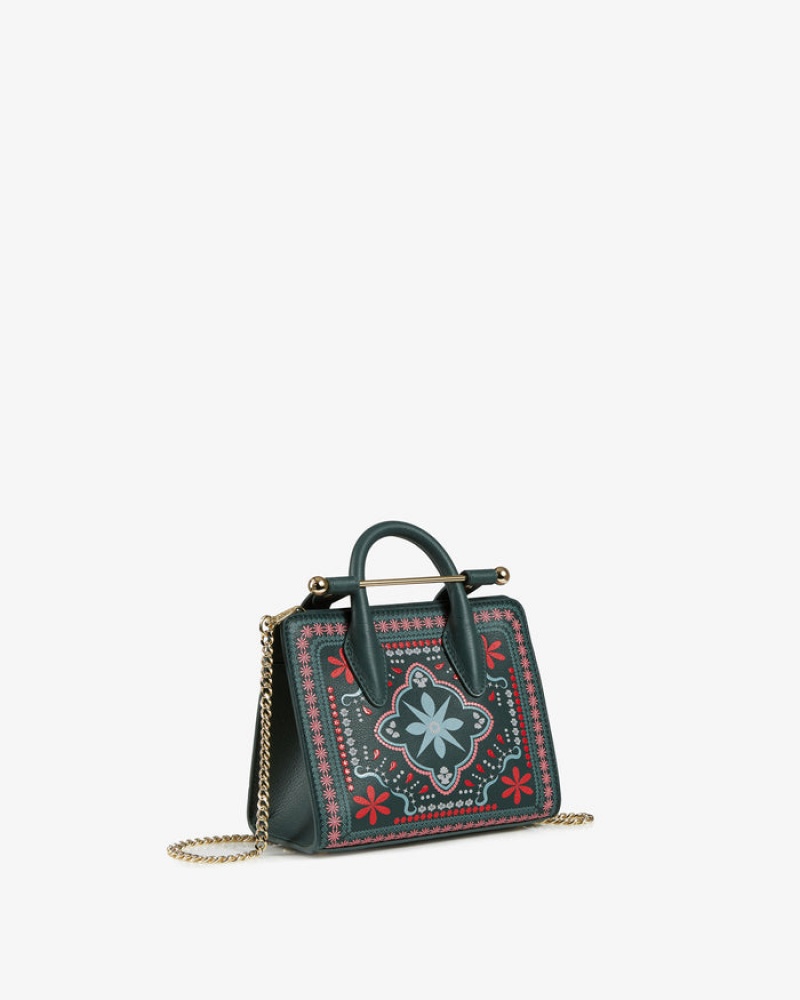 Green Strathberry The Nano Tote Crossbody Bag | UK QJHL-09563