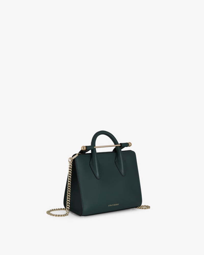 Green Strathberry The Nano Tote Mini Bag | UK PXBM-72594