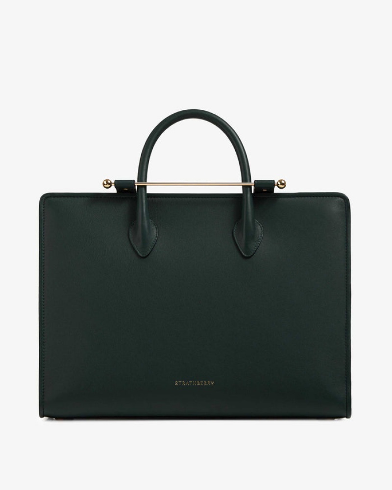 Green Strathberry The Tote Shoulder Bag | UK TUWI-29657