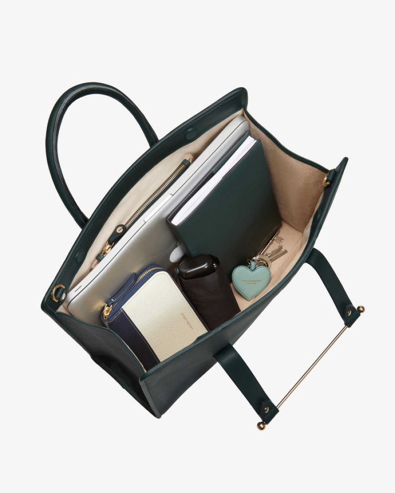 Green Strathberry The Tote Shoulder Bag | UK TUWI-29657