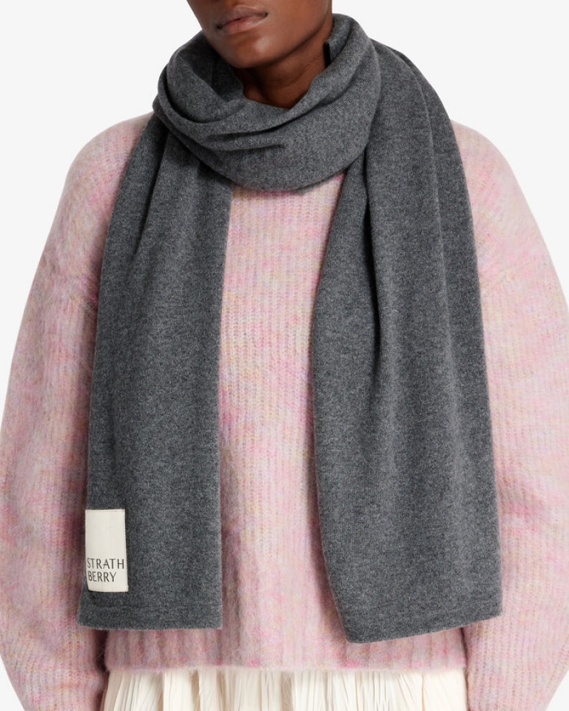 Grey Strathberry Cashmere Travel Wrap Scarf | UK EPAQ-94786