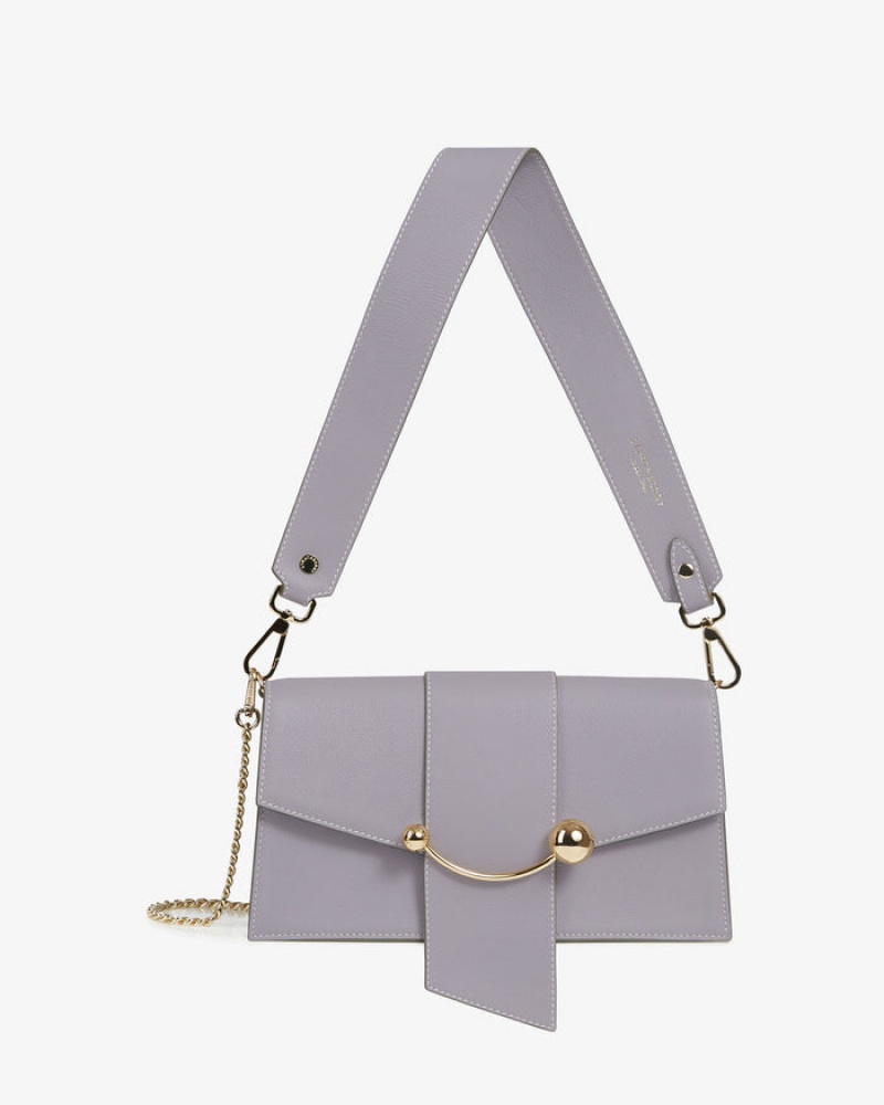 Grey Strathberry Crescent With Stitch Mini Bag | UK CFDB-60159