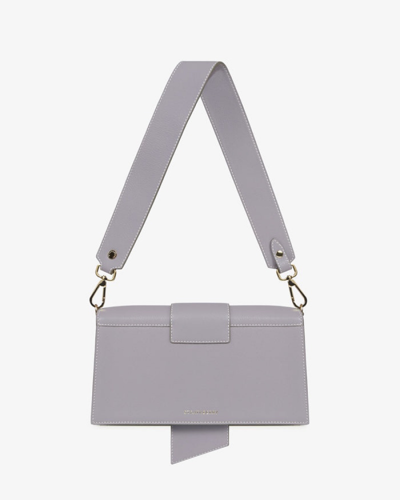 Grey Strathberry Crescent With Stitch Mini Bag | UK CFDB-60159