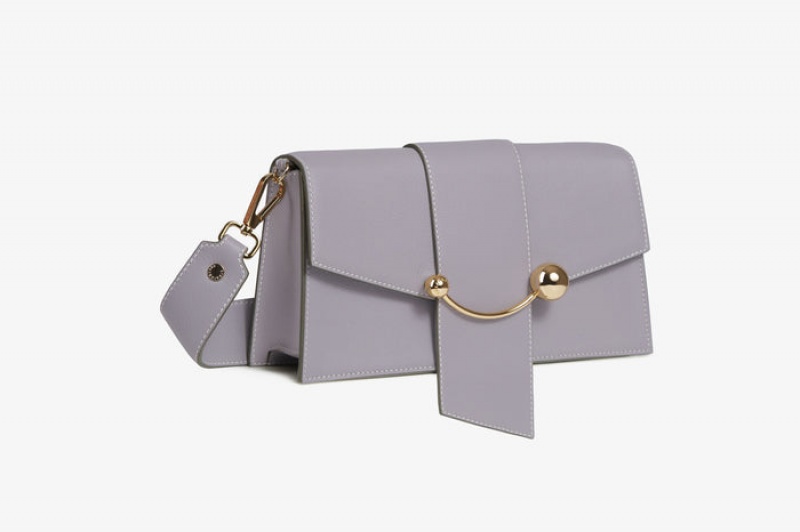 Grey Strathberry Crescent With Stitch Mini Bag | UK CFDB-60159