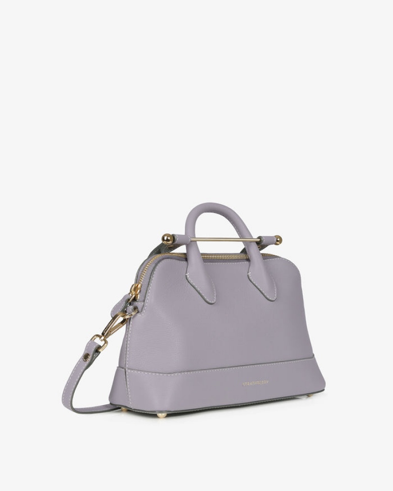 Grey Strathberry Dome Mini With Stitch Top Handle Bag | UK BWYK-69851