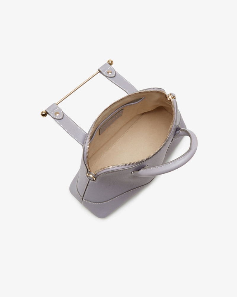 Grey Strathberry Dome Mini With Stitch Top Handle Bag | UK BWYK-69851