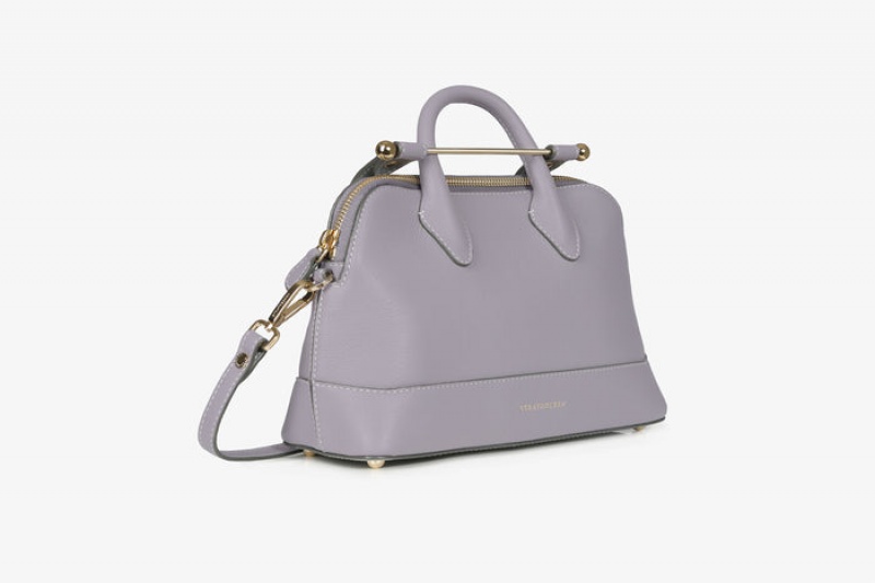 Grey Strathberry Dome Mini With Stitch Top Handle Bag | UK BWYK-69851