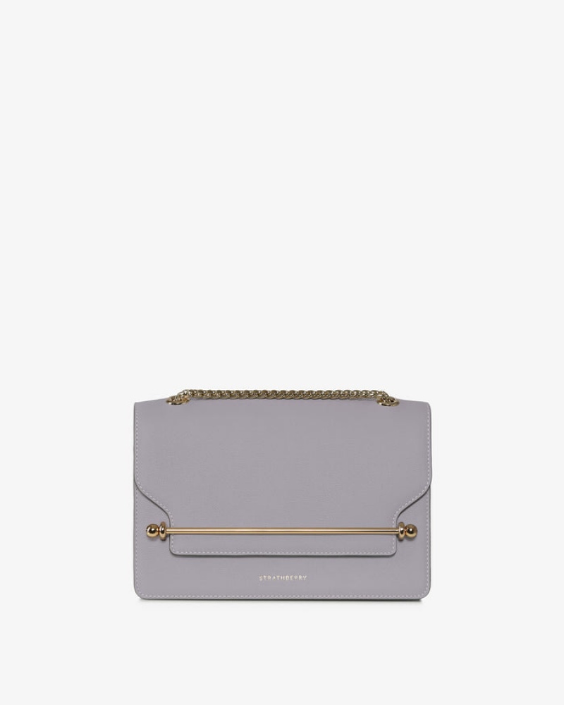 Grey Strathberry East/West With Stitch Crossbody Bag | UK YFOV-48501