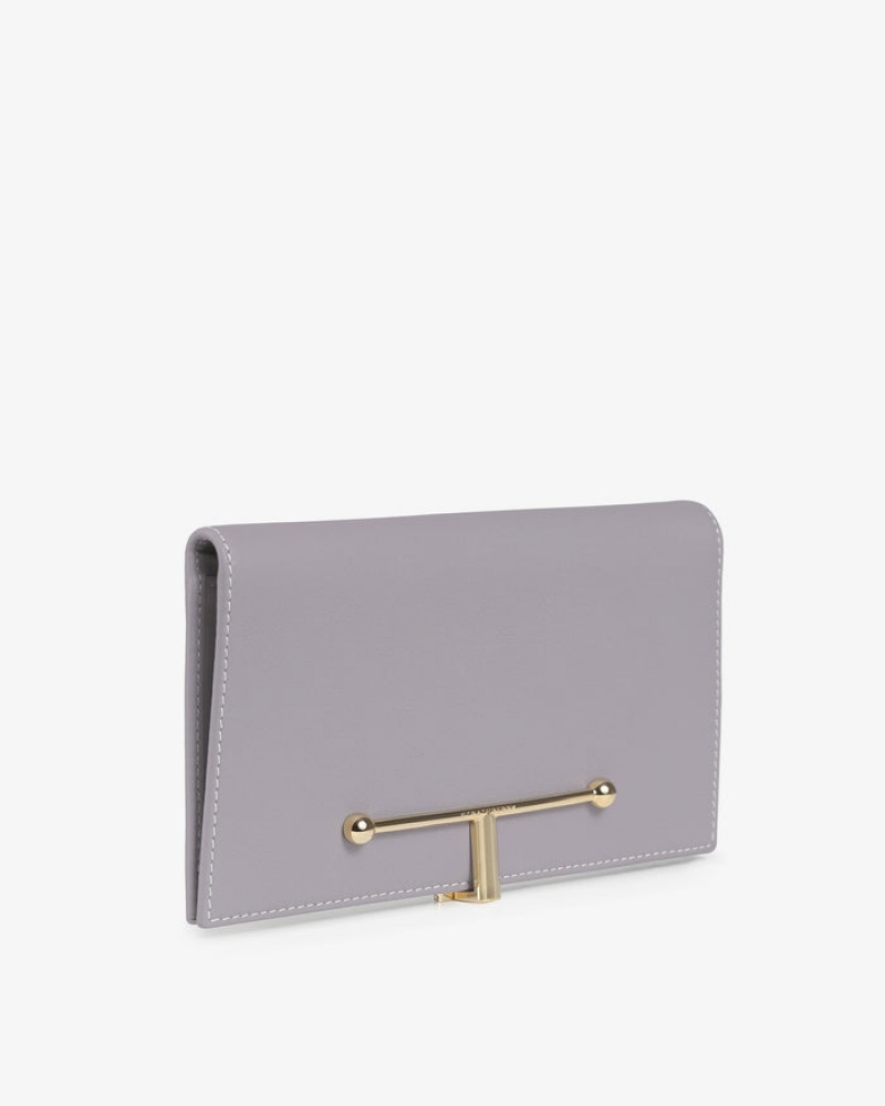 Grey Strathberry Large Melville Street With Stitch Wallet | UK JEWU-48173