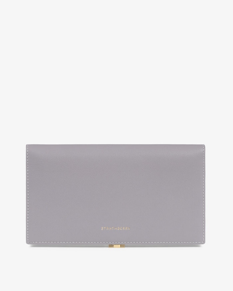 Grey Strathberry Large Melville Street With Stitch Wallet | UK JEWU-48173