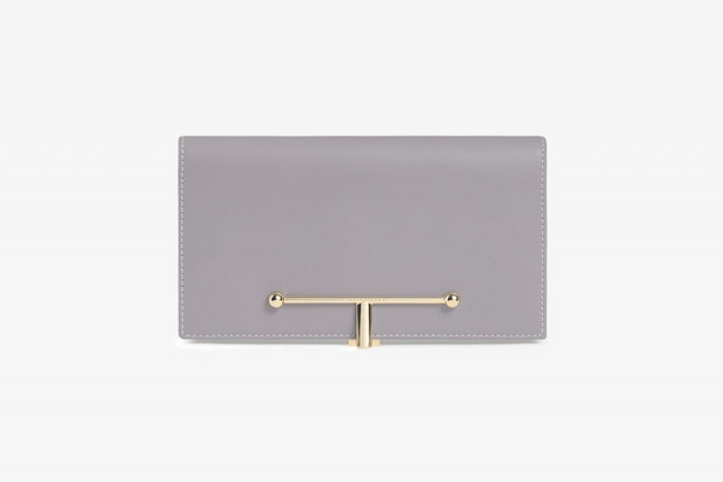 Grey Strathberry Large Melville Street With Stitch Wallet | UK JEWU-48173