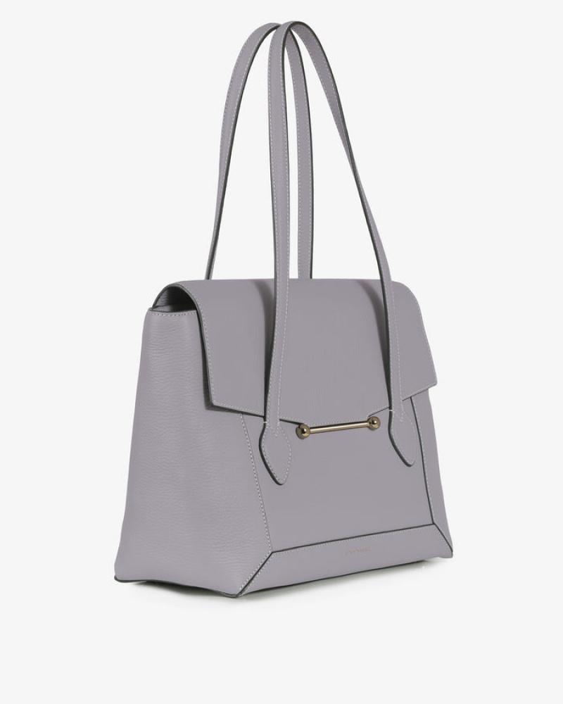 Grey Strathberry Mosaic Tote With Stitch Top Handle Bag | UK QOUC-08172