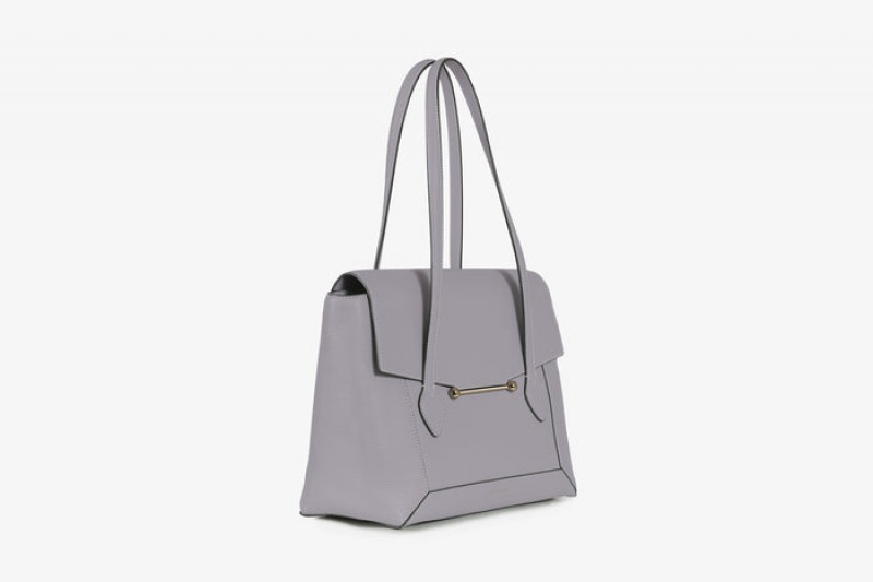 Grey Strathberry Mosaic Tote With Stitch Top Handle Bag | UK QOUC-08172