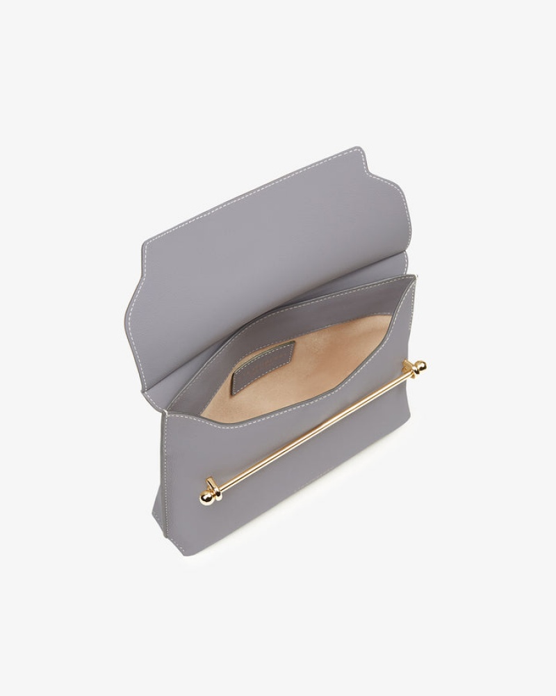 Grey Strathberry Stylist With Stitch Clutch Bag | UK NOSC-42157