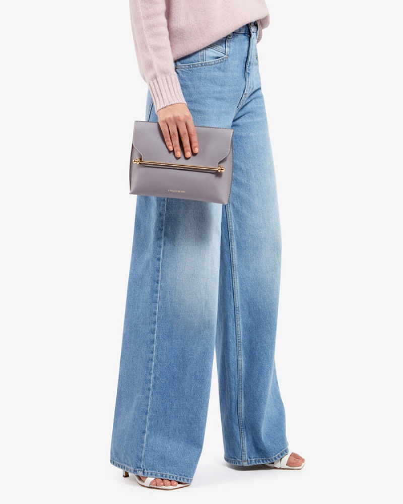 Grey Strathberry Stylist With Stitch Clutch Bag | UK NOSC-42157