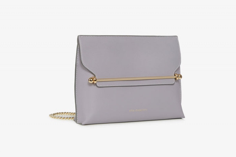 Grey Strathberry Stylist With Stitch Clutch Bag | UK NOSC-42157