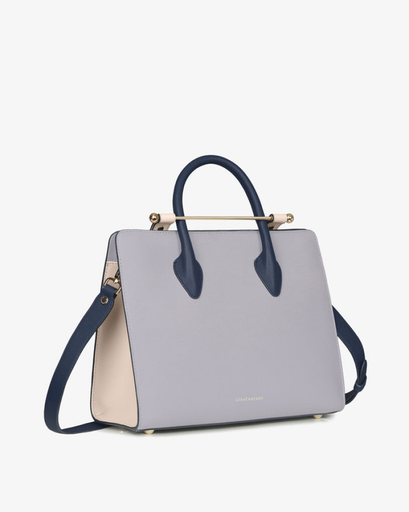 Grey Strathberry The Midi Tote Crossbody Bag | UK UJWL-89465