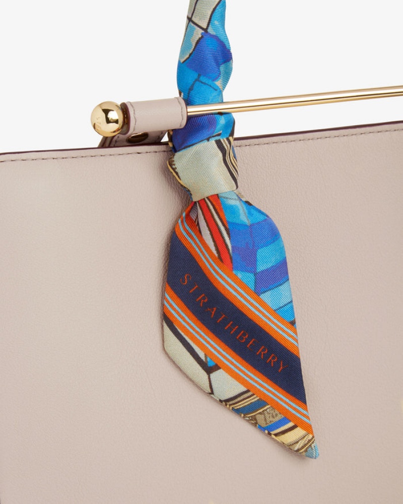 Multicolor Strathberry Silk Skinny Scarf | UK HJOI-71928