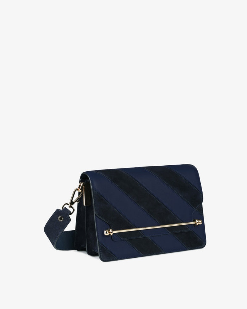 Navy Strathberry East/West Crossbody Bag | UK VOLB-80764