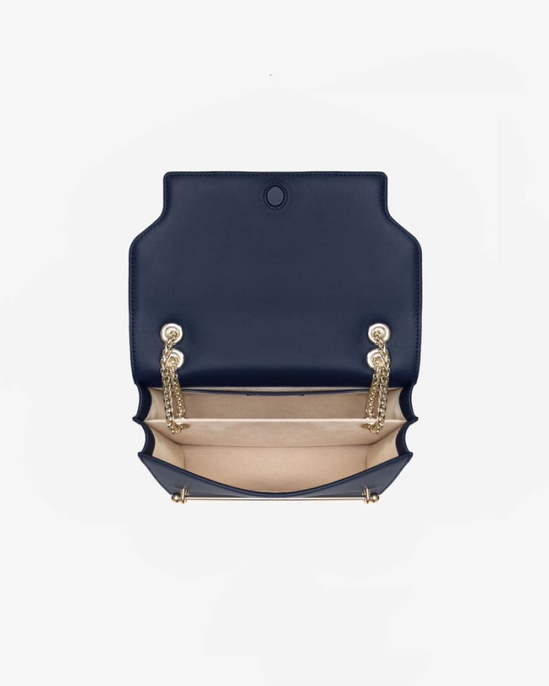 Navy Strathberry East/West Crossbody Bag | UK HKSG-90654