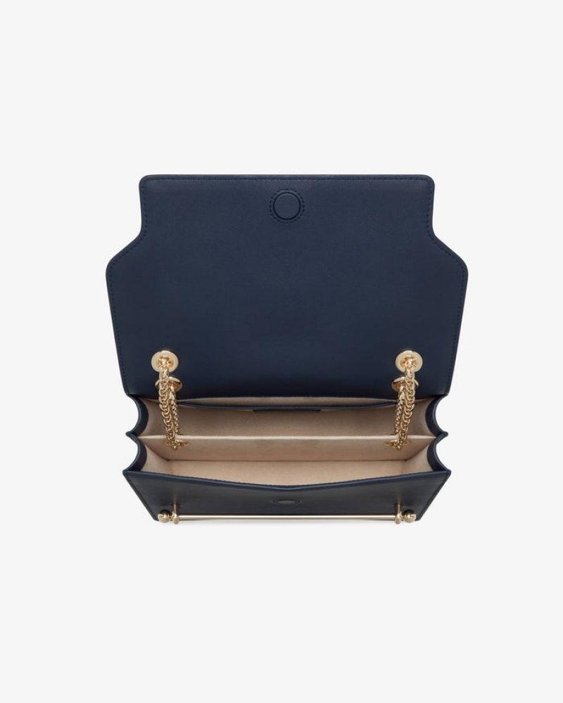 Navy Strathberry East/West Crossbody Bag | UK NDJK-17928