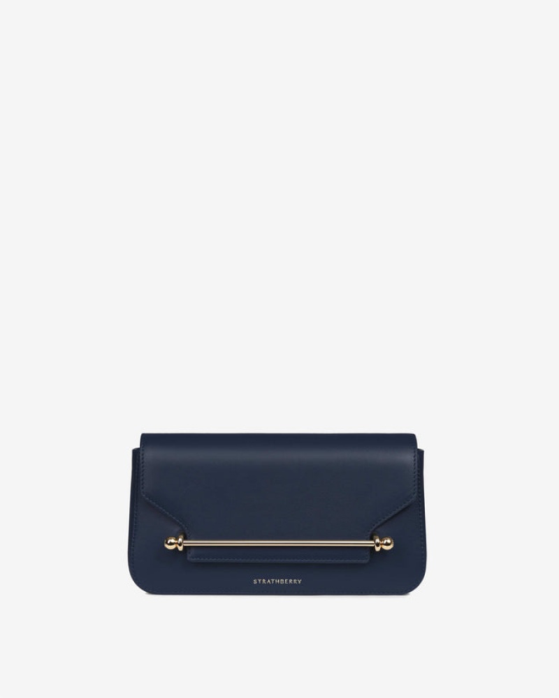 Navy Strathberry East/West Omni Clutch Bag | UK KBLZ-07869