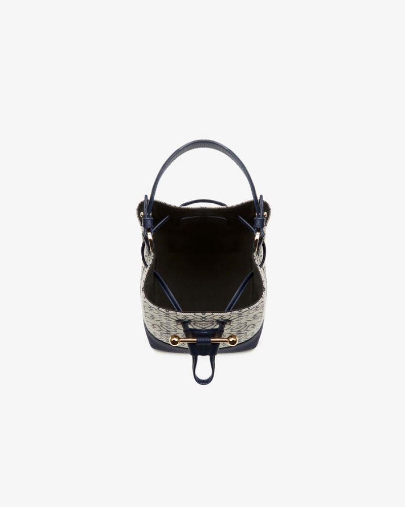 Navy Strathberry Lana Osette Leather Crossbody Bag | UK GIVQ-91856