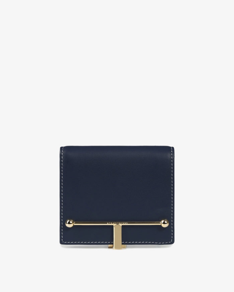 Navy Strathberry Melville Street With Stitch Wallet | UK YZGO-96470