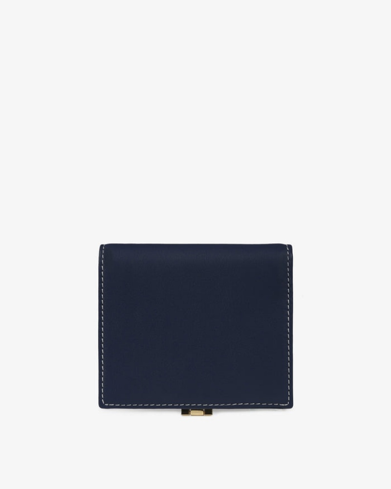 Navy Strathberry Melville Street With Stitch Wallet | UK YZGO-96470