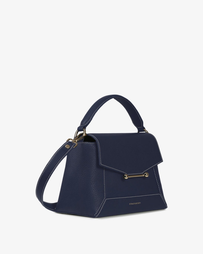 Navy Strathberry Mosaic With Stitch Crossbody Bag | UK UKGH-64932