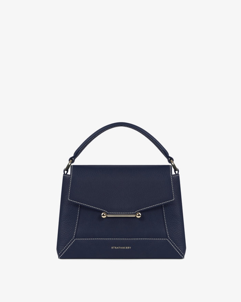 Navy Strathberry Mosaic With Stitch Crossbody Bag | UK UKGH-64932