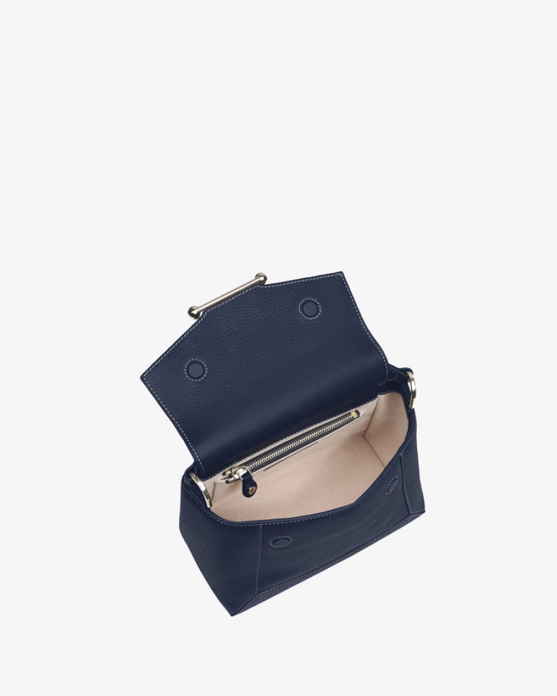 Navy Strathberry Mosaic With Stitch Crossbody Bag | UK UKGH-64932