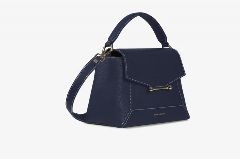 Navy Strathberry Mosaic With Stitch Mini Bag | UK XCSB-27503