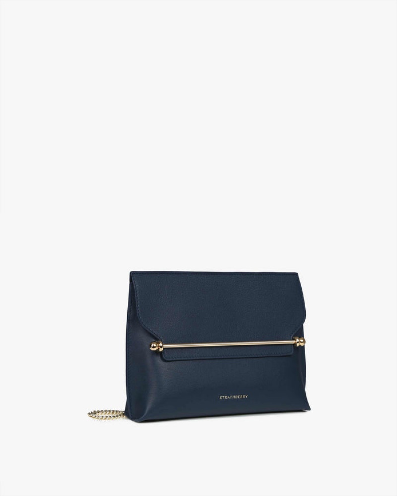 Navy Strathberry Stylist Clutch Bag | UK FTRC-35102