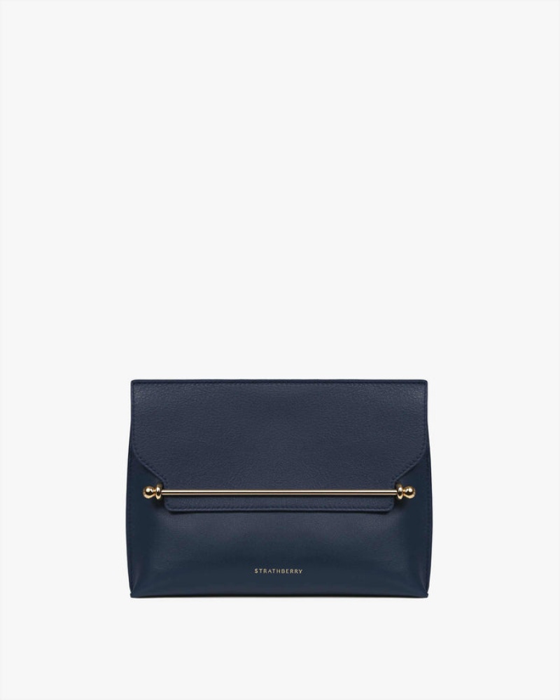 Navy Strathberry Stylist Clutch Bag | UK FTRC-35102