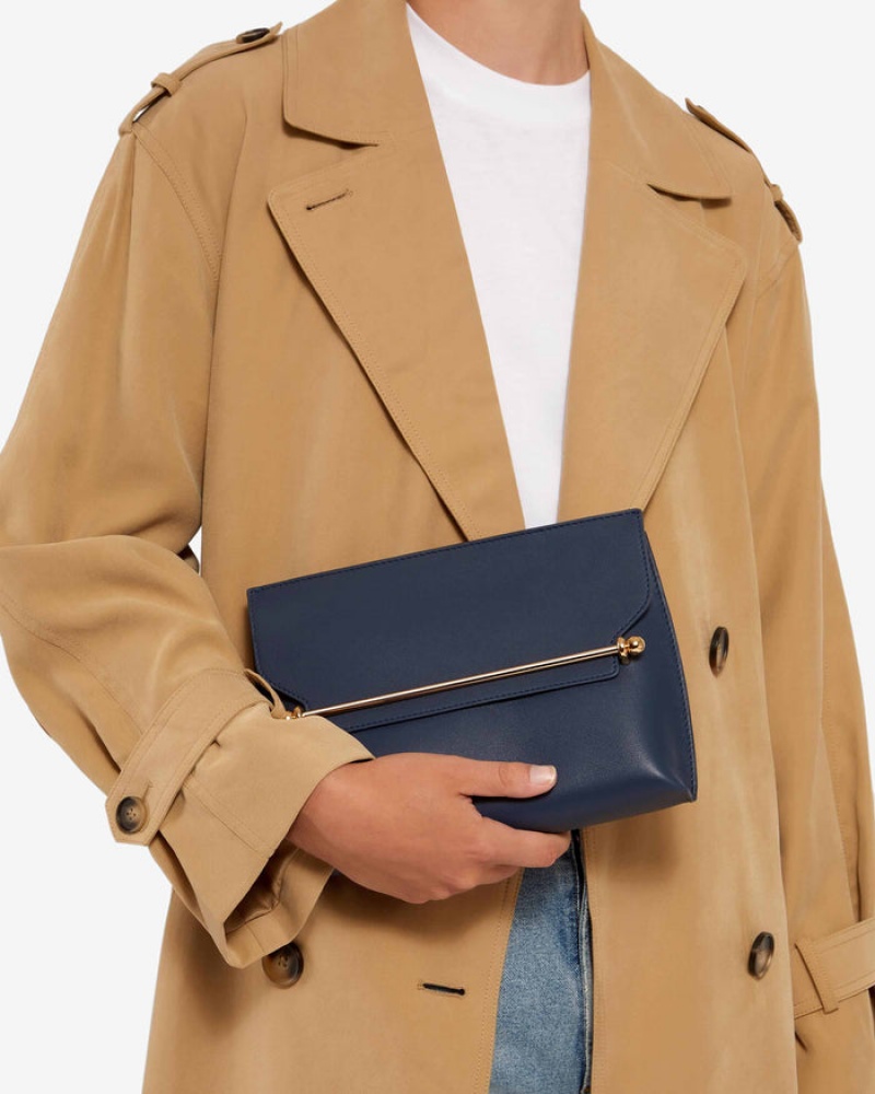 Navy Strathberry Stylist Clutch Bag | UK FTRC-35102