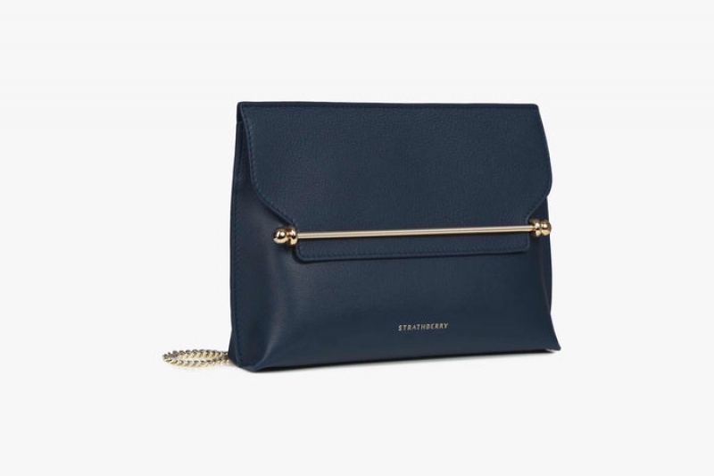 Navy Strathberry Stylist Clutch Bag | UK FTRC-35102