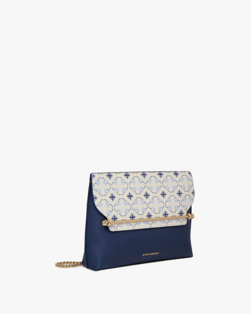 Navy Strathberry Stylist Clutch Bag | UK PAMN-62531